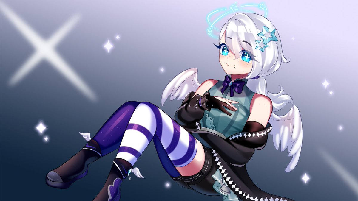ikuraisora's tweet photo. Commission for @RayzOfWonder 💫🩵 https://t.co/bxAHFn8MGX