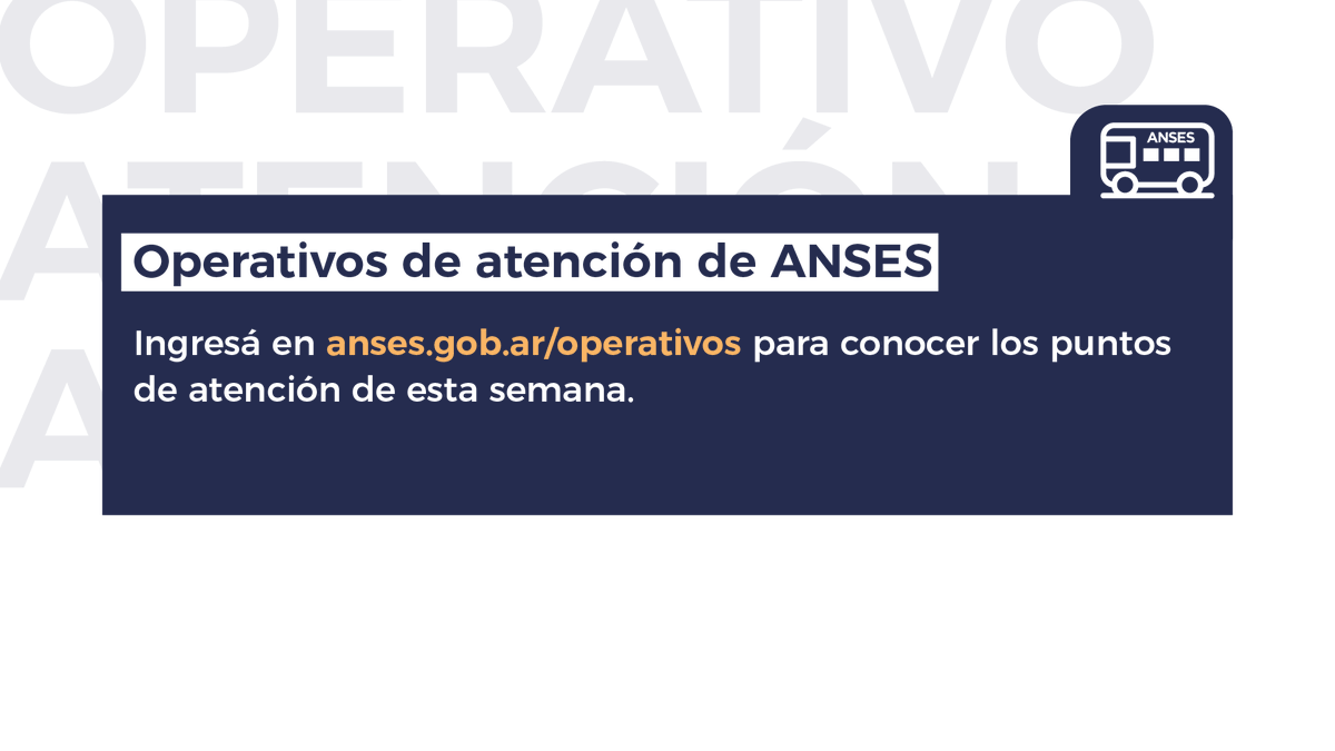 ansesgob's tweet photo. 👉 ANSES realiza operativos de atención donde podés hacer trámites y consultas sobre: asignaciones familiares, asesoramiento sobre jubilaciones y actualización de datos personales, entre otros. https://t.co/PkBgWK1j3D