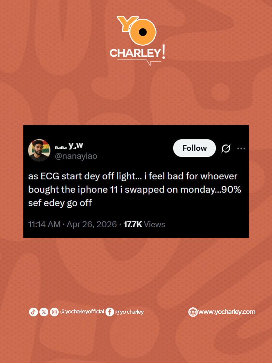 yocharleyoff's tweet image. ECG and the Timing of Betrayal

ECG just started their usual schedule again… and suddenly I’m feeling emotional for whoever got that “Monday deal” iPhone 11 😭💔 90% battery no even safe anymore 

#ECG #PowerOutage #FunnyPost #GhanaJokes #RelatableContent
