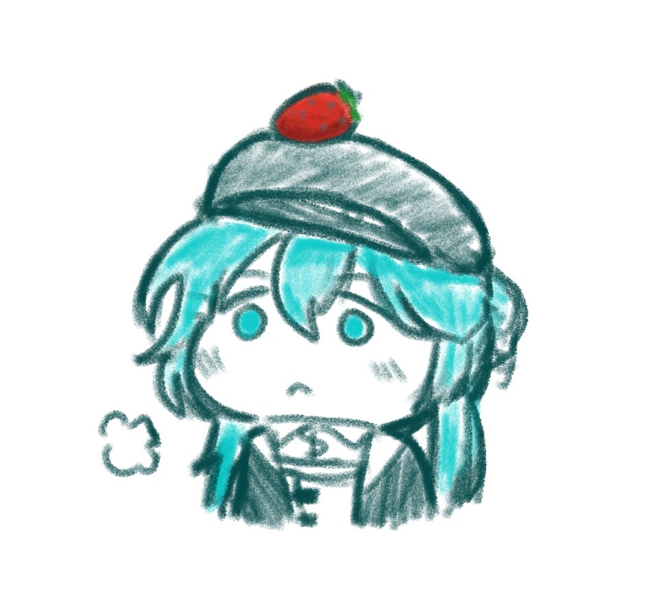 lilithphaase's tweet photo. She is unaware there's a strawberry on her head https://t.co/tvTcBCcMTP