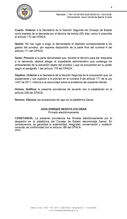 🔴El Consejo de Estado admite demanda de nulidad contra el decreto que ordena el traslado de 25 billones de pesos de los Fondos de Pensiones a Colpensiones