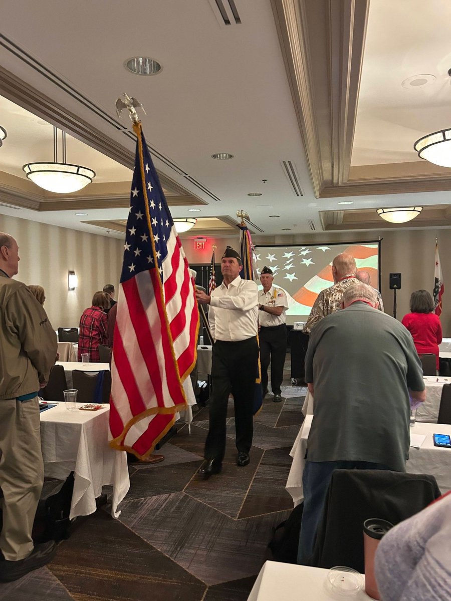 VFWCalifornia's tweet image. Motivation Monday🇺🇸

VFW Post 7139 (Solvang) proudly provided the Color Guard for the California Retired County Employees Association Conference, continuing the legacy of honor, respect, and community commitment.

#VFWCA #VFW #MotivationMonday #StillServing #ColorGuard #Veterans