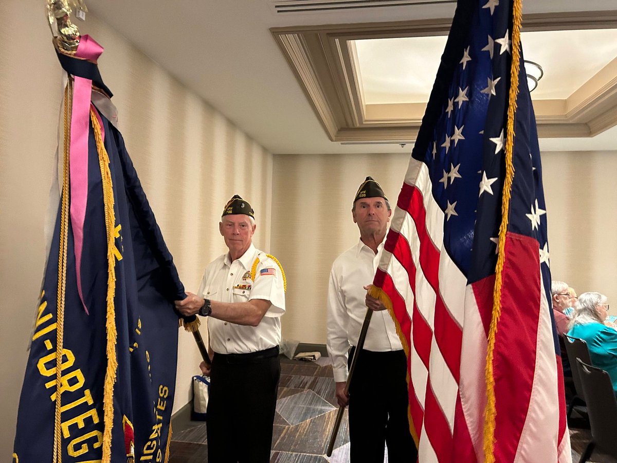 VFWCalifornia's tweet image. Motivation Monday🇺🇸

VFW Post 7139 (Solvang) proudly provided the Color Guard for the California Retired County Employees Association Conference, continuing the legacy of honor, respect, and community commitment.

#VFWCA #VFW #MotivationMonday #StillServing #ColorGuard #Veterans