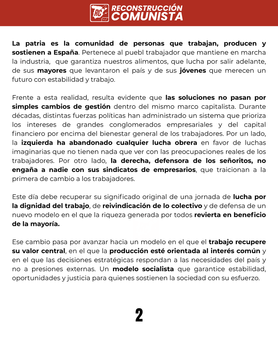 Reconstrucción Comunista tweet media
