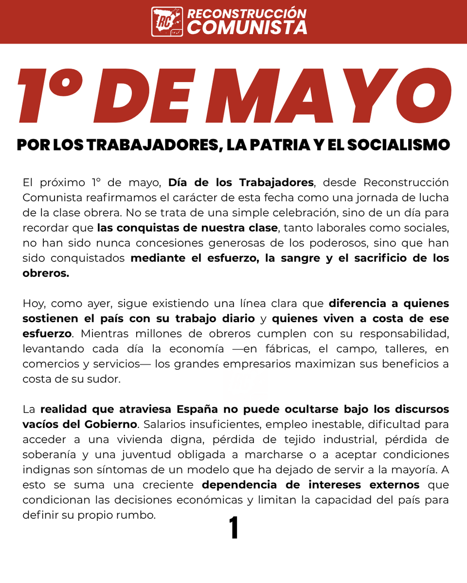 Reconstrucción Comunista tweet media