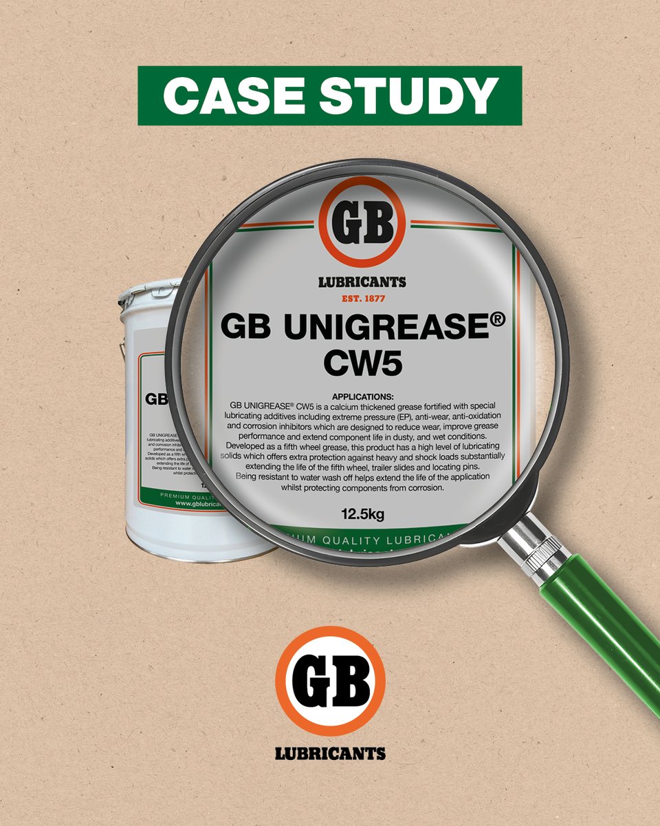 GBLubricants's tweet image. Keeping commercial fleets moving takes more than routine maintenance, you need the right lubricants. 

See how GB UNIGREASE CW5 helped reduce wear, boost reliability, and keep vehicles on the road longer. 

Read the case study: gblubricants.co.uk/commercial-veh… 

#casestudy #cv #lorry