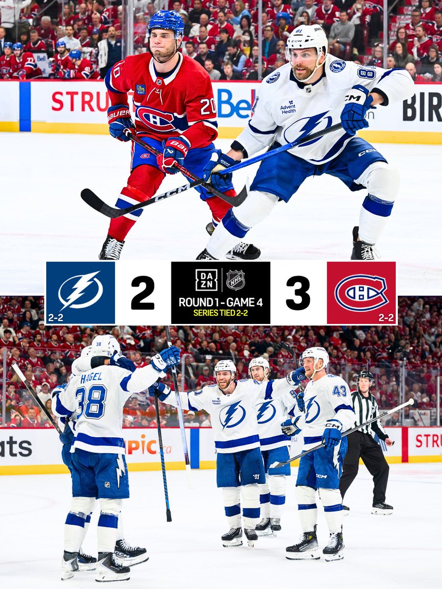 DAZN's tweet image. Brandon Hagel has been absolutely DOMINATING the Canadiens 🔥

#NHLonDAZN | #Lightning | #Hagel | #NHL