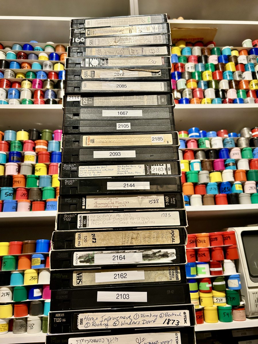 uncommnephemera's tweet image. LIVE TONIGHT 7PM EDT: What's on all these #VHS tapes? Commercials? Weird stuff? Home movies? Endangered or #lostmedia we can upload to the @internetarchive? There's only one way to find out. IS THIS ANYTHING? is live tonight on Twitch. Which tape should we start with?