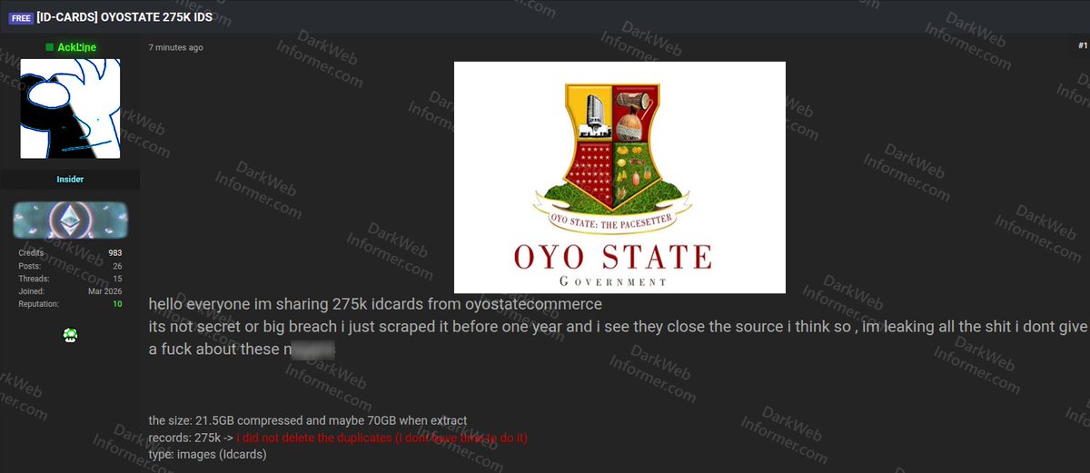 Dark Web Informer tweet media