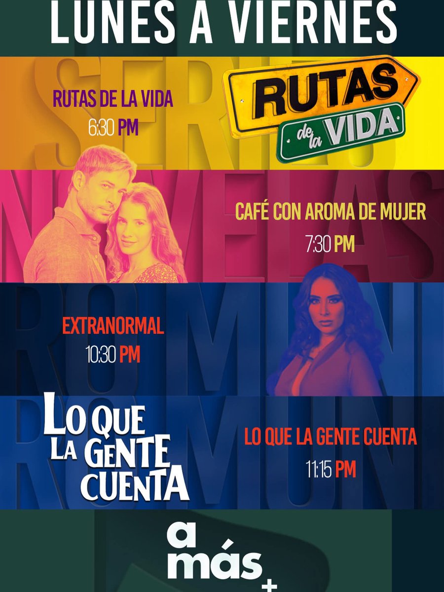 MasFarandulaOf's tweet photo. El canal A Más 7.2, cambia su programación a partir de esta noche.
Suma unitarios como Rutas de la vida y Lo que la gente cuenta. Además, del regreso de Extranormal a la televisión.
#TvAzteca #Extranormal https://t.co/1bN96JsBaa