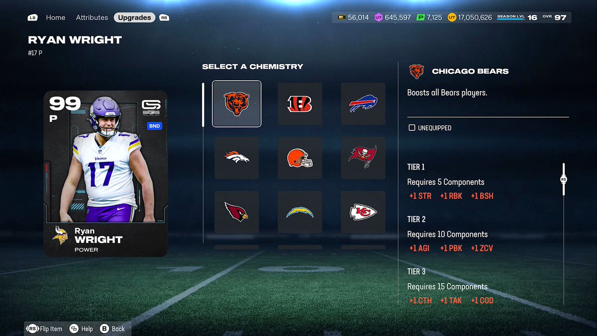 Zirksee's tweet image. Summerall and Wright get all 32 team chems btw, not a sexy pick but for theme team purposes maybe worth using some tokens on for a BND