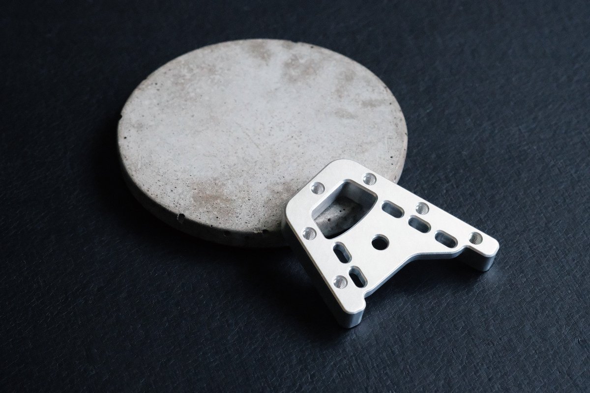 MoonlightLuke's tweet photo. The most complex part I've made on my hobby CNC router so far. It's a motorcycle brake pedal extender/enlarger for use with bulky off-road motorcycle boots. 6061 Aluminum. https://t.co/6NflvzNTZa
