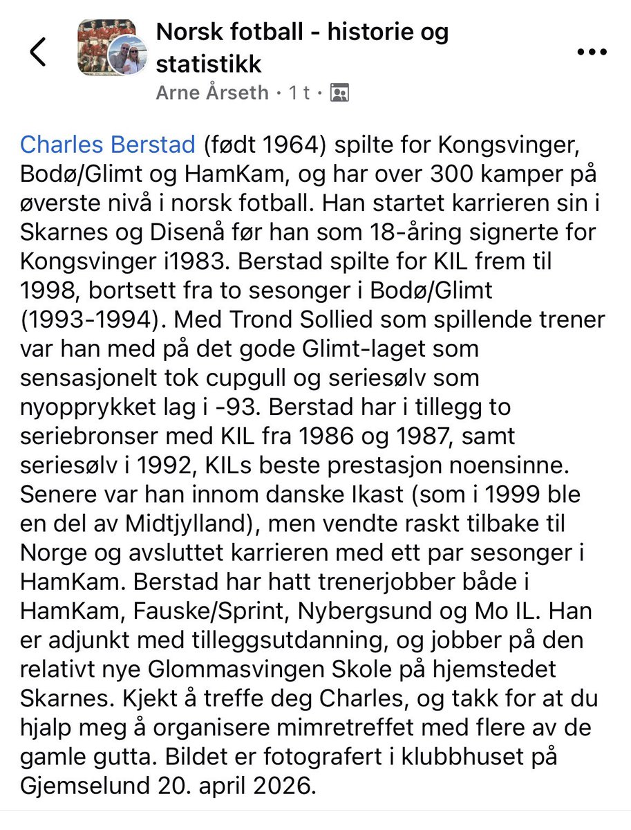 Mimrestund med forfatter Arne Årseth på Gjemselund. 8 spillere fra storhetstiden til Kil, 1983-1999⚽️💪