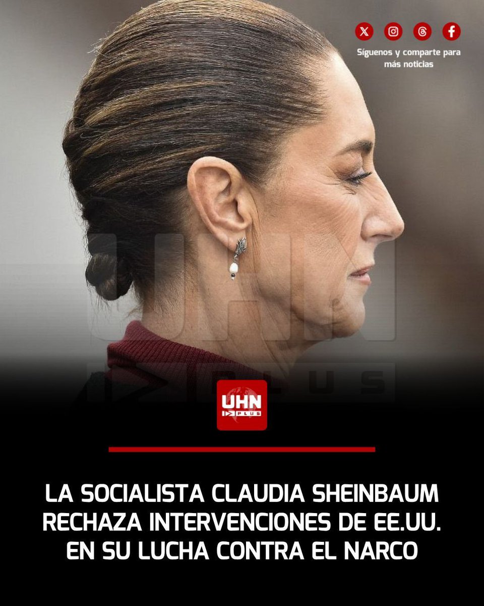 🇲🇽‼️ | La narcopresidente de México, Claudia Sheinbaum, dijo que cualquier nueva operación antinarcóticos con participación de Estados Unidos en territorio mexicano no será tolerada y no se repetirá, tras la reciente acción de Washington contra objetivos del crimen organizado.