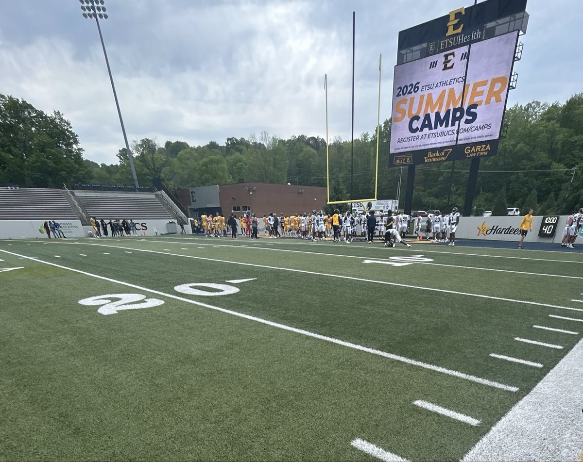LandonH2028's tweet photo. Had a great time @ETSUFootball this weekend. I appreciate the invite. Can’t wait to be back on campus soon! @ShaedonMeadors 
@Coach_Holder4 https://t.co/kloWGu6Y7M
