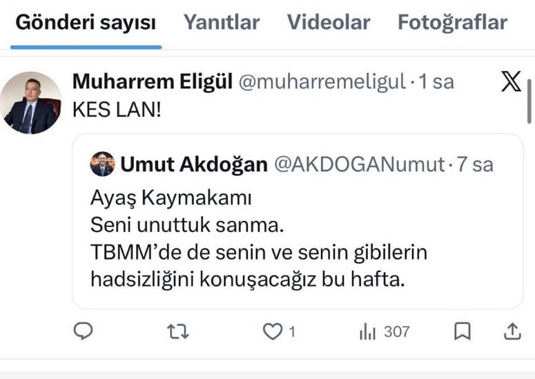 06melihgokcek's tweet photo. MILLETVEKILI SIFATIYLA BİR KENT’IN KAYMAKAMINA 
POSTA KOYACAN
VE KAYMAKAM SANA HADDİNİ BİLDİRMEYECEK…

YEMEZLER…
HADDİNİ AŞANA HADDİ BİLDİRİLİR… https://t.co/EWhp37OQvx