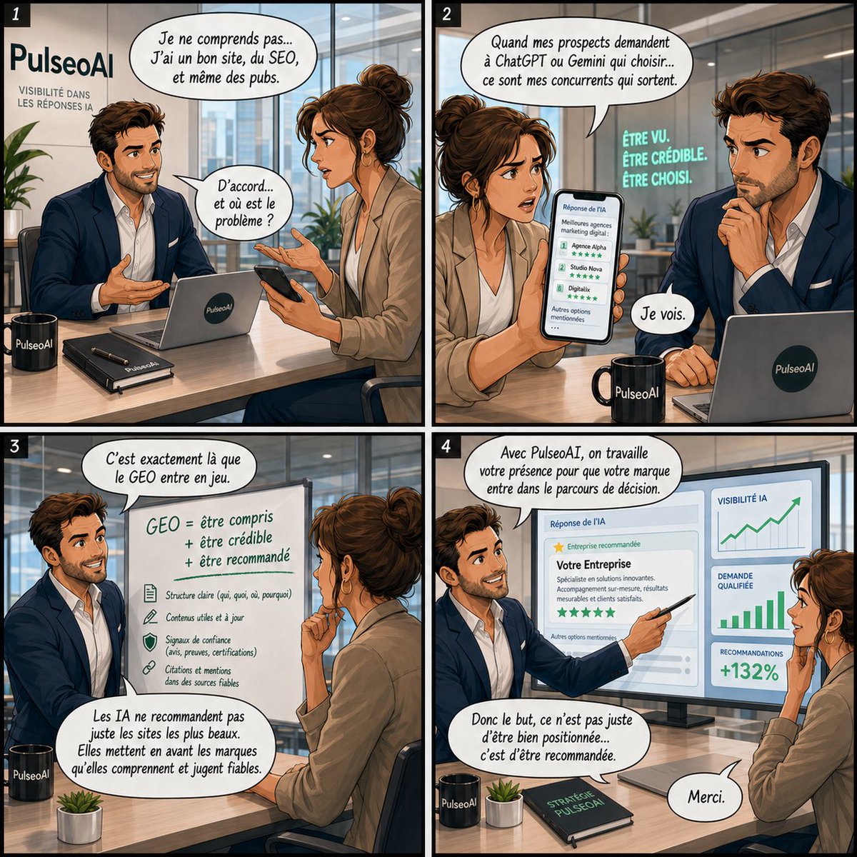 Franchement le délire de BD sur ChatGPT est bien détaillé, j’aime bien