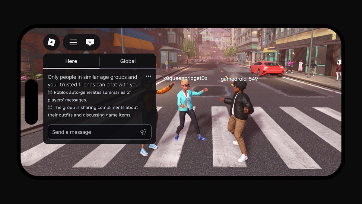 In the coming weeks, Roblox will be testing 2 new updates to in-game chat.

First, Chat Summaries can help users that are not in the same age group get an idea of the chats occurring by seeing an AI-generated summary. This will replace the current "🔒•••" system used now.