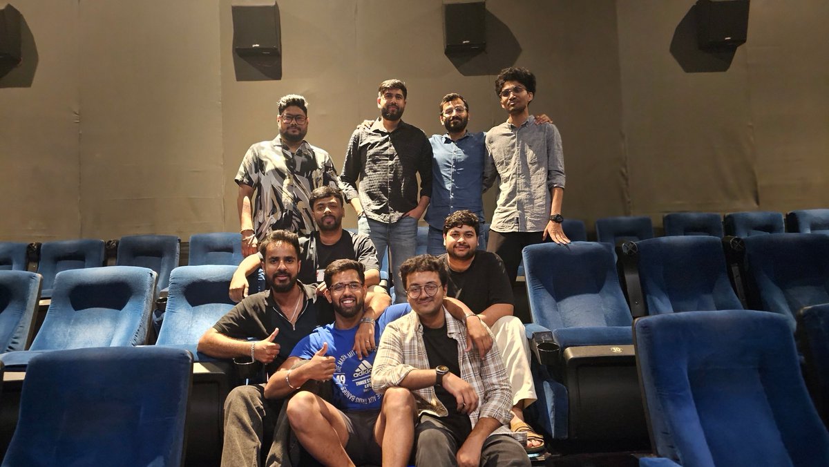 Last movie of college life with the boys! Wajahat, Gopi, Lovish, Rishab, Vishal, Anoop, Kuber, Keshav, thank you all for making my college days so wonderful.
#Medtwitter #movie #friends