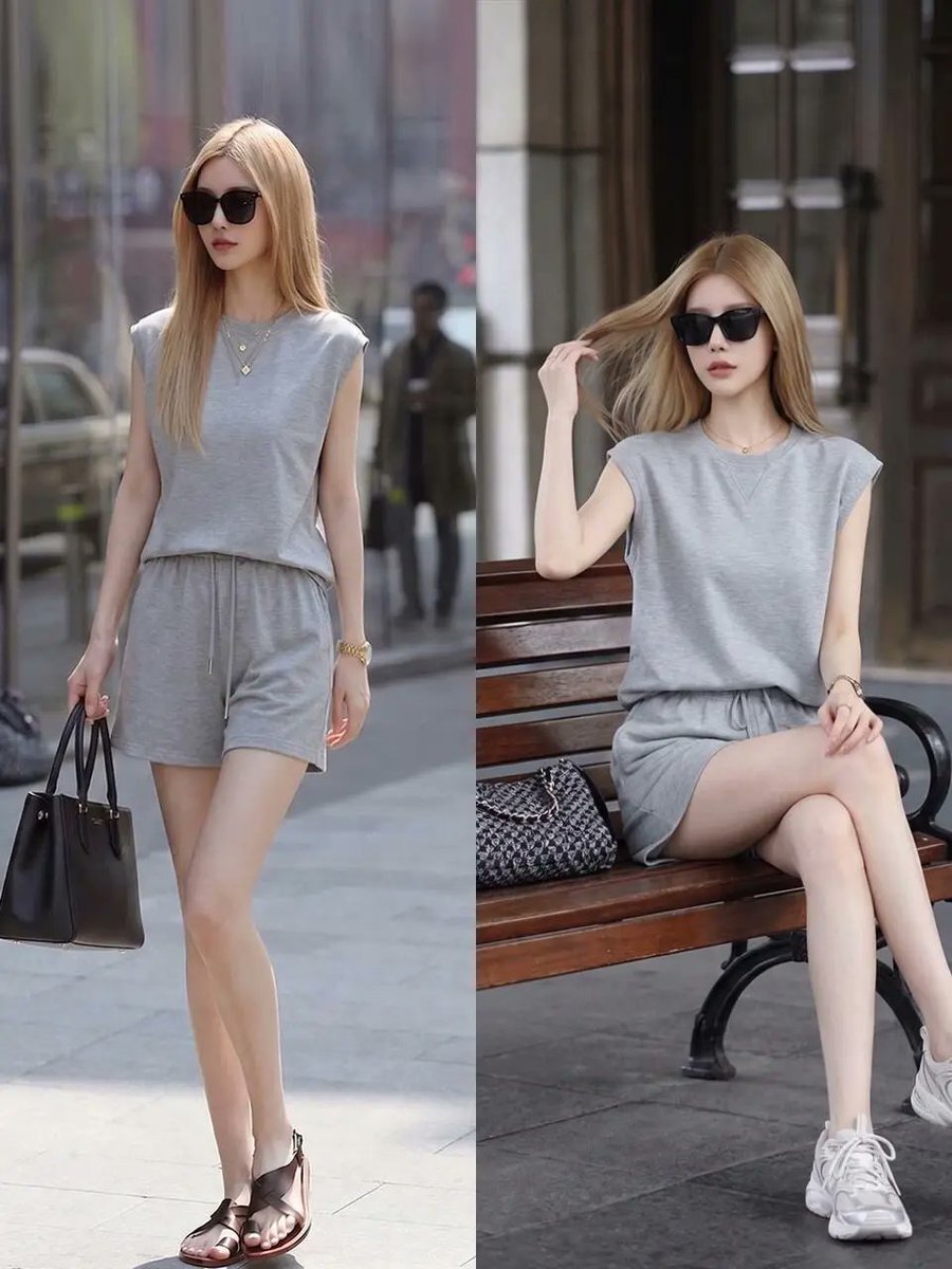 fashion_istt's tweet image. Summer vest &amp;amp; shorts set = workwear vibes | Chic + slim fit | Thoughts? 👇

#Workwear #SummerStyle