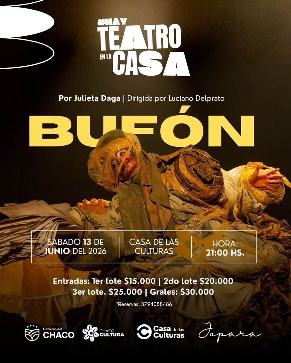 NPChaco1's tweet image. #Resistencia  : #Jopara #Teatro Presenta “#Bufón” En Casa De Las Culturas

#Noticiasdelparana   noticiasdelparana.com.ar/NuevaEdicion/2…
