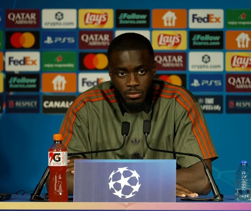 Upamecano on the win in Paris earlier this season: "It's a completely different game, a Champions League semi-final. We're not looking at the past and are fully focused. We want to win both games and will do everything to win here tomorrow"