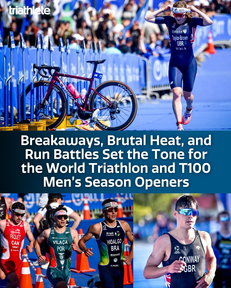 TriathleteMag's tweet photo. Singapore and Samarkand brought the heat and the drama to open the WTCS and T100 men’s seasons -  From early breakaways to late-race shakeups, these were the kind of openers that immediately put the rest of the season on notice. https://t.co/Zg5HP4ZwTH https://t.co/Gz5Csb7yZF