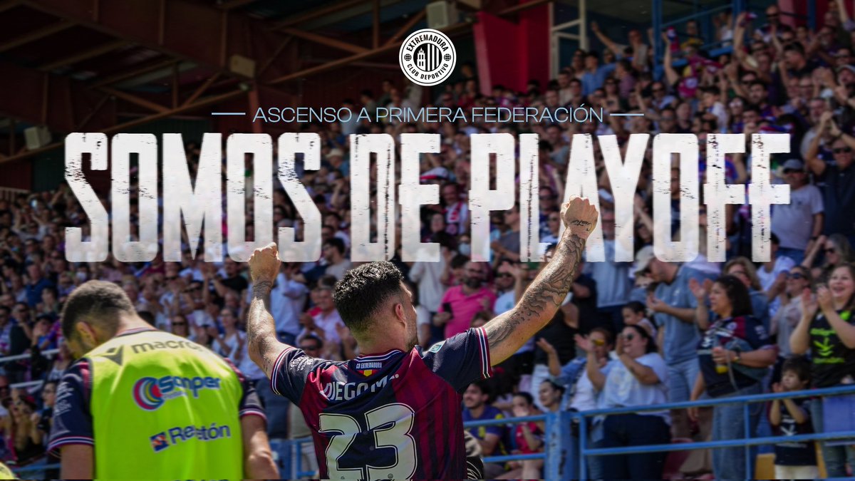 📢CLUBES EXTREMEÑOS CLASIFICADOS A PLAYOFF DE ASCENSO  1RFEF ‼️ 
👉 2021-22 <a href="/CPCacerenoSAD/">CP Cacereño 🟢🐉</a>⚪️🟢 ❌️
👉2021-22 <a href="/Merida_AD/">A.D. Mérida</a>⚫️⚪️✅️
👉2021-22 <a href="/CDCORIA/">Club Deportivo Coria</a>🔵🔵❌️
👉2022-23 <a href="/CPCacerenoSAD/">CP Cacereño 🟢🐉</a>⚪️🟢❌️
👉2024-25 <a href="/CPCacerenoSAD/">CP Cacereño 🟢🐉</a>⚪️🟢✅️
👉2025-26 <a href="/CDExt1924/">CD EXTREMADURA</a>🔴🔵(Si no asciende el domingo)
#2RFEF