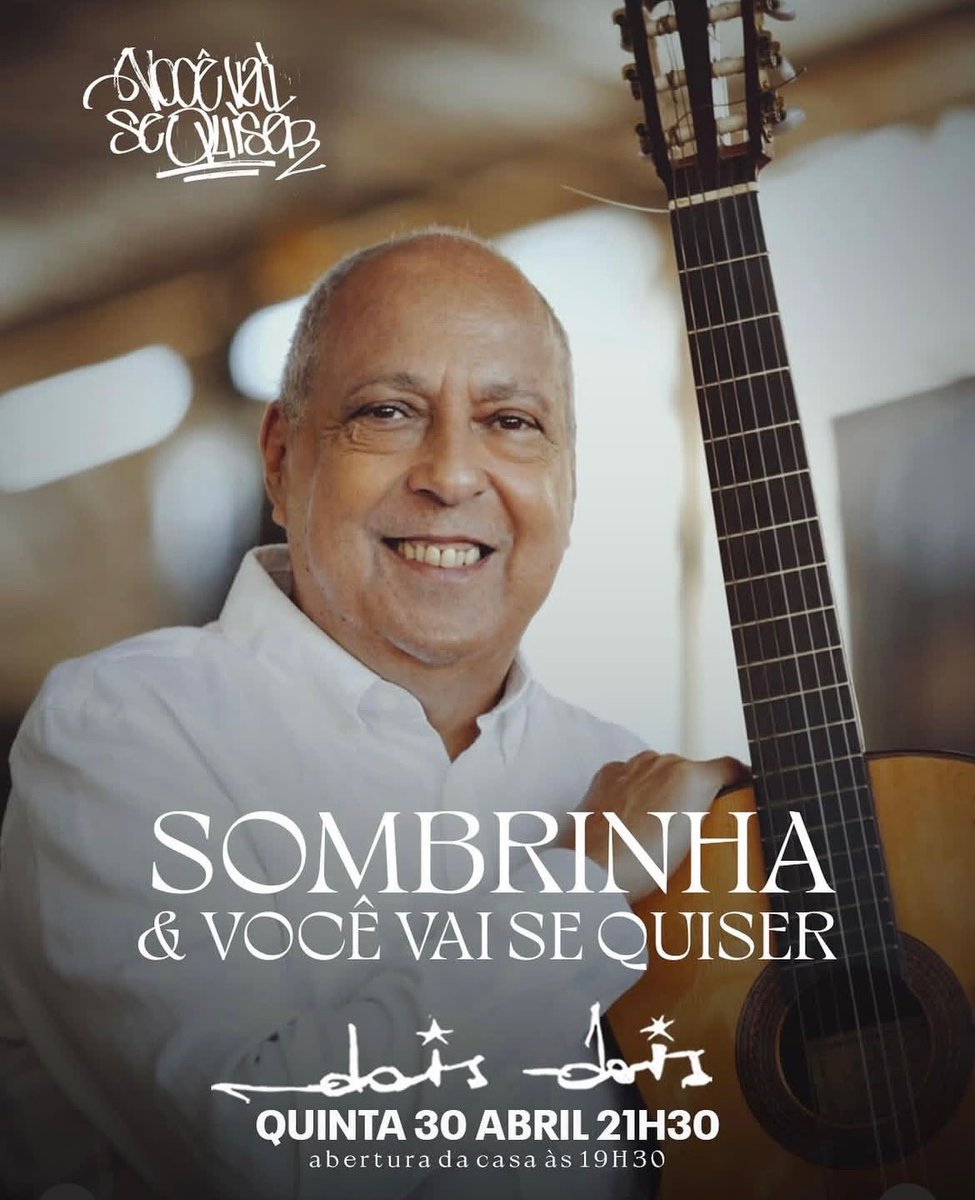 AcessoCodigo's tweet image. Agenda 
Na quinta-feira dia 30 de Abril,às 21H30ten @sombrinhaoficial &amp;amp; @vocevaisequiser na @doisdois.sp 

#agenda 
#sombrinha 
#grupovocêvaisequiser 
#doisdoissp