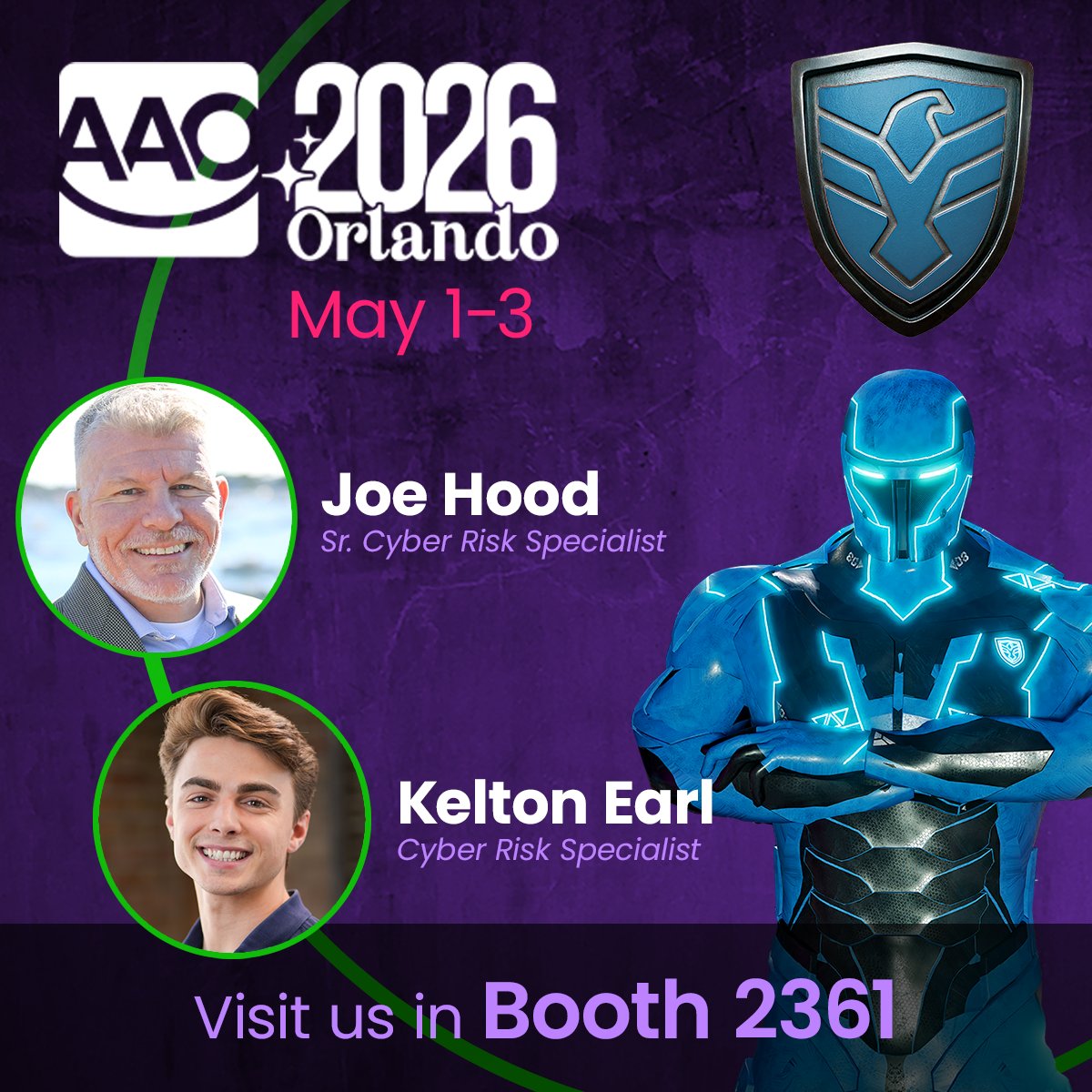 blacktaloncyber's tweet image. We'll see you later this week in Orlando at #AAO2026!

Stop by Booth 2361 to speak with Joe and Kelton. Prebook a complimentary #cyber consult to get all your questions and concerns addressed and learn more about our #AAO Member discount: blacktalon.co/4ndCWgF

@AAOinfo