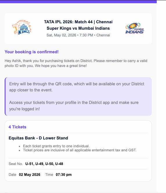 jsy_chandru's tweet photo. 🔥WTS ALERT🔥

CSK vs MI🏏

All stand Tickets Available

Physical &amp; online available Don't miss out!,🦁💛

Follow &amp; DM now to grab yours before it's gone!⚡

#CSKVMI #WhistlePodu
#MIvCSK
#IPL2026
#CricketFever
#TicketSale
#MCC
#Dhoni
#RohitSharma
#T20
#CSKVMI https://t.co/9MXSB8dmfW