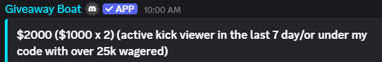 $2000 giveaway on discord, join up!