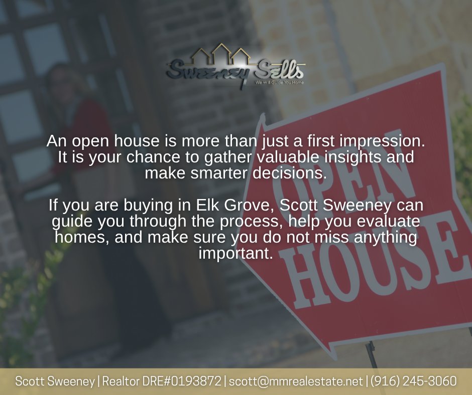 ScottSweeneys's tweet photo. Do not just look, look smart. Here is how to spot hidden issues and find the right home in Elk Grove.

Read the full blog: https://t.co/uzMu4rHLi0
Call Now for Inquiries 😉 707-330-2324

#YourNorCalRealtor #SweeneySells #ElkGroveRealtor #OpenHouseTips #HomeBuyingTips https://t.co/VAyJYk2Cui
