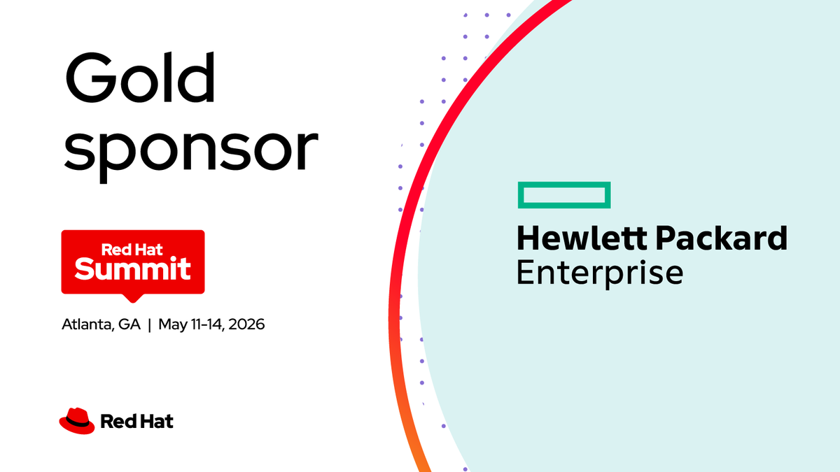RedHatSummit's tweet photo. The next era of IT demands a connected ecosystem. 🤝

Huge thank you to our gold sponsor @HPE for bringing their expertise to Atlanta to help you unlock what’s next at #RHSummit.

Meet them onsite: https://t.co/XoN4MgO30Z https://t.co/so3w6R4qd9