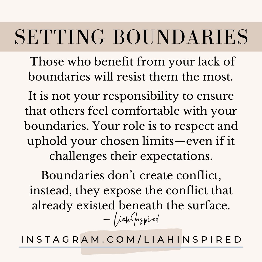 LiahInspired's tweet image. Setting Boundaries:
✨You are always within your right to protect your space, your energy, and your peace!

Peace and Wellness✨💛
— L🦋
#LiahInspired #KhaliaMinor #SettingBoundaries #Boundaries #ProtectYourEnergy #Spitiruality #SoulGrowth