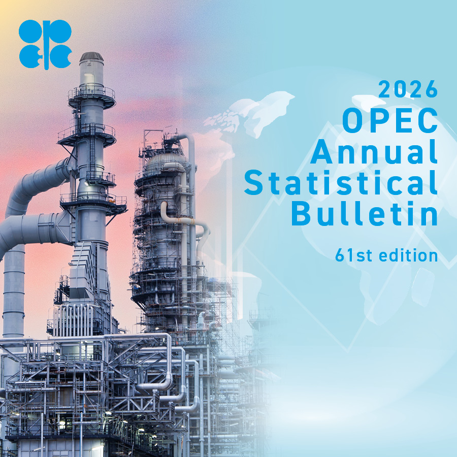 OPECSecretariat's tweet image. OPEC's Annual Statistical Bulletin 2026 offers key data on oil, gas, and economics — a valuable resource for policymakers, researchers, and stakeholders.

#Livestreaming: Launch of 61st edition of OPEC’s Annual Statistical Bulletin taking place on 29 April 2026 via
