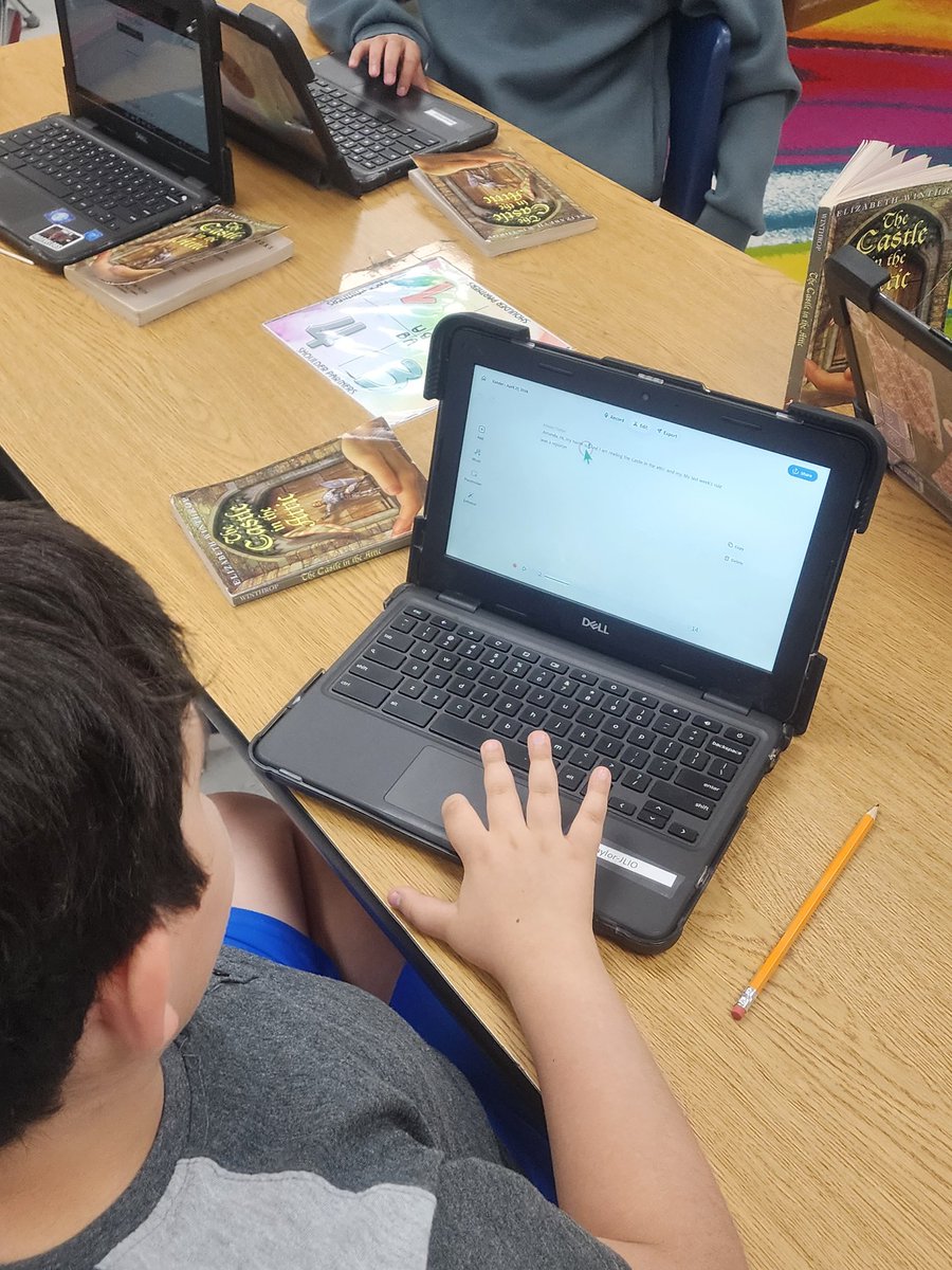 Watson_edu's tweet photo. Students getting the opportunity to record their literacy circle books on @Adobe podcast! They are so excited about sharing their insights with their classmates. https://t.co/9dY6iXrvlK