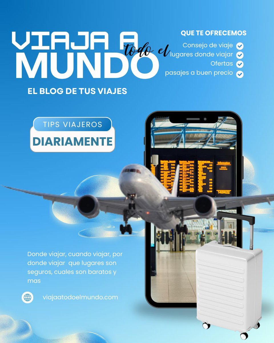 Viajatodoelmund's tweet image. El mundo te espera, ¿qué estás esperando tú? 🌍
👉 Descúbrelo aquí: viajaatodoelmundo.com
#ExploraElMundo #Viajes #TravelLife #Viajeros #Aventura #ViajarEsVivir #TravelMore