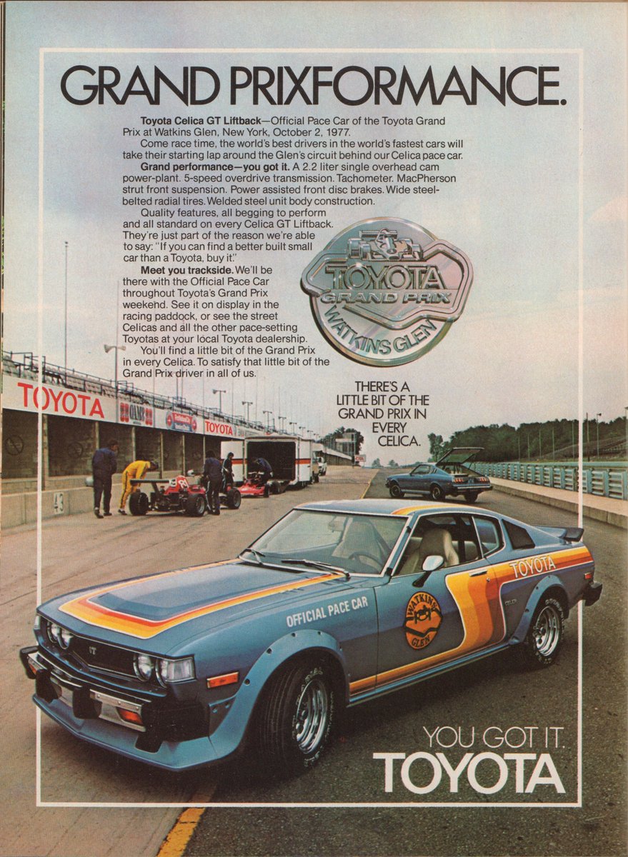 Retromania4ever's tweet image. 🎏🇯🇵🎏 1977 Toyota #Celica #Advertisement