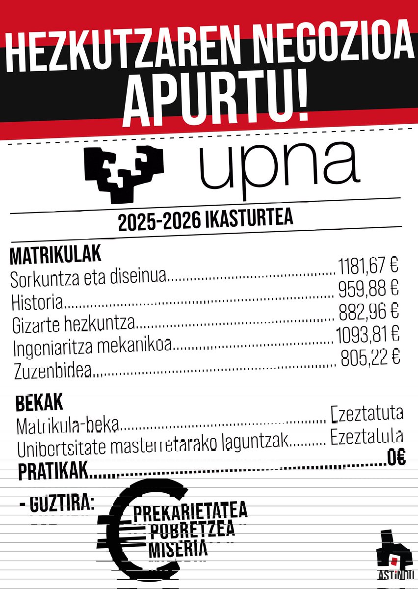 LeioaAstindu's tweet photo. HEZKUNTZAREN NEGOZIOA APURTU! https://t.co/FNQqStsHZE