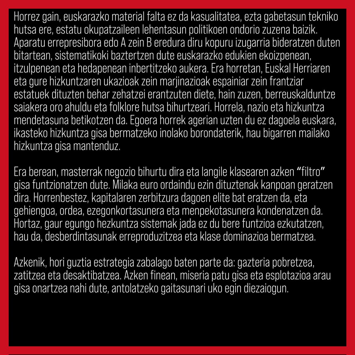 HEZKUNTZAREN NEGOZIOA APURTU!