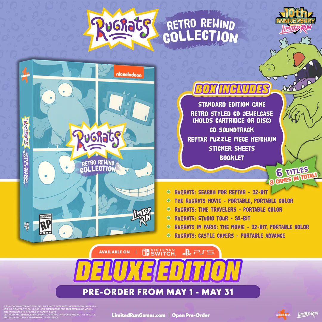 Wario64's tweet image. Rugrats: Retro Rewind Collection (PS5/Switch) goes up for preorder on LRG on May 1st buff.ly/8lSuNcv #ad