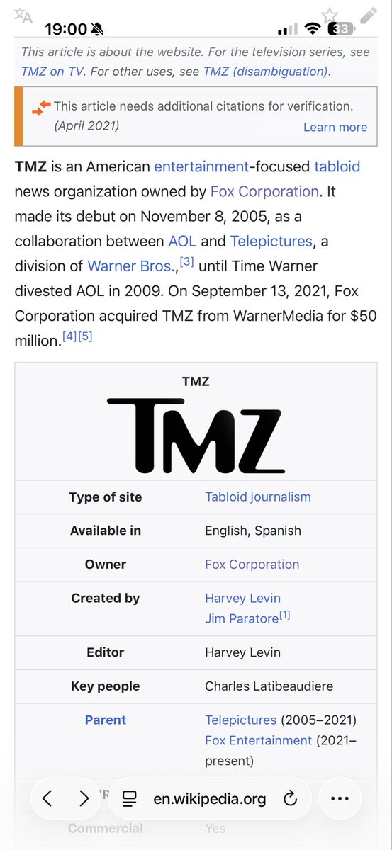 EmyEjh's tweet photo. @Rosann_1986 People magazine was founded by Barry Diller who also founded Fox Broadcasting with guess who?….. yes, Rupert Murdoch, who is still the chairman of Fox. 
TMZ is also owned by Fox Broadcasting, owned by News Corporation, Murdoch’s company.
The Sun - is Murdoch. 
It’s all the same https://t.co/aHQG4lZLWm
