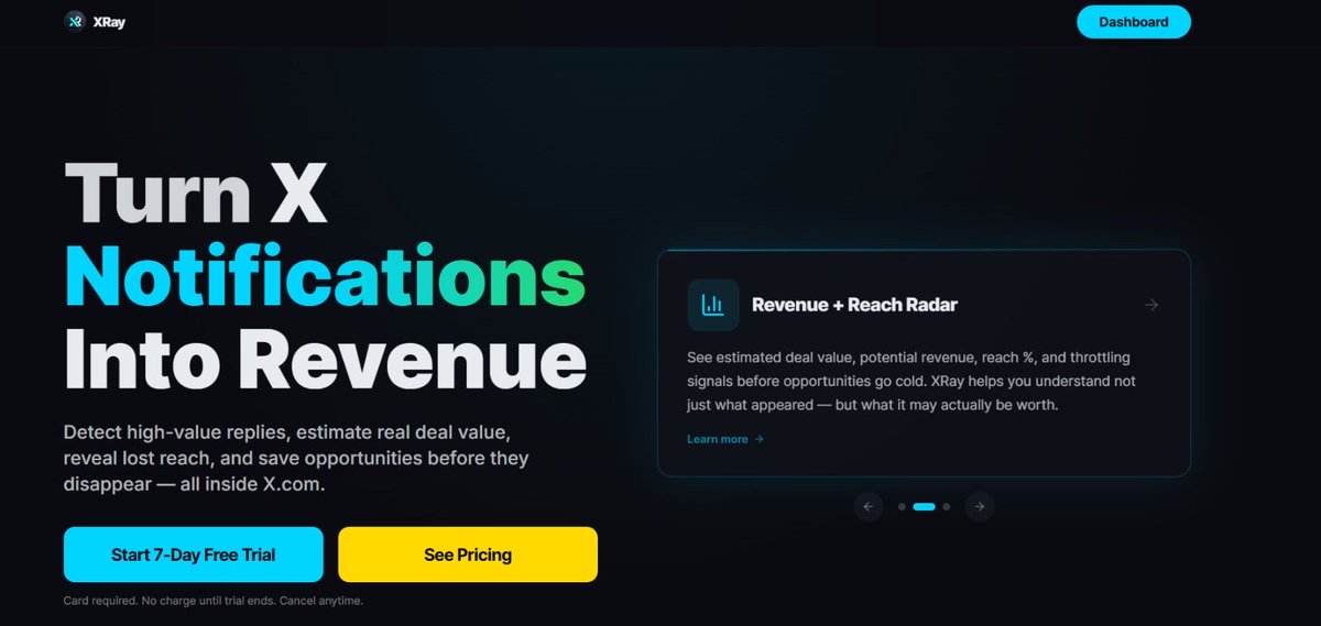 fayazmaihandost's tweet photo. Most X notifications are noise.

XRay helps surface what actually matters — leads, media, VIPs, and real opportunities.

#XCreatorTools #MonetizeOnX #XNotifications #BuildInPublic. https://t.co/zdssNYkChQ