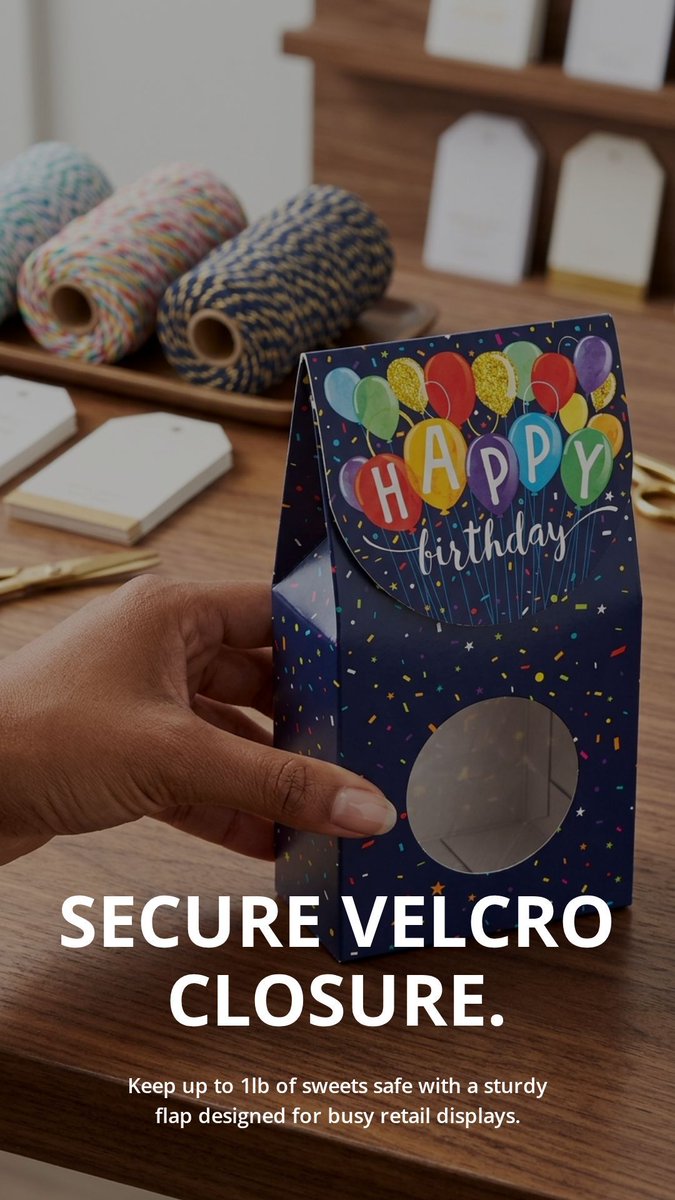 boxandwrap's tweet image. 🎉 Built for birthdays, made for busy shops.

A cheerful box with a secure Velcro closure keeps every sweet safe—and every celebration ready to go.

boxandwrap.com/products/happy… 

#BirthdayPackaging #BakerySupplies #RetailReady #SweetStyle #PackagingDesign