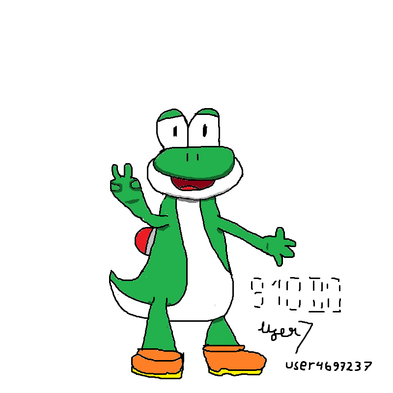 Yoshi ✌🏻 I made my own draw. #yoshi #supermario #art #スーパー