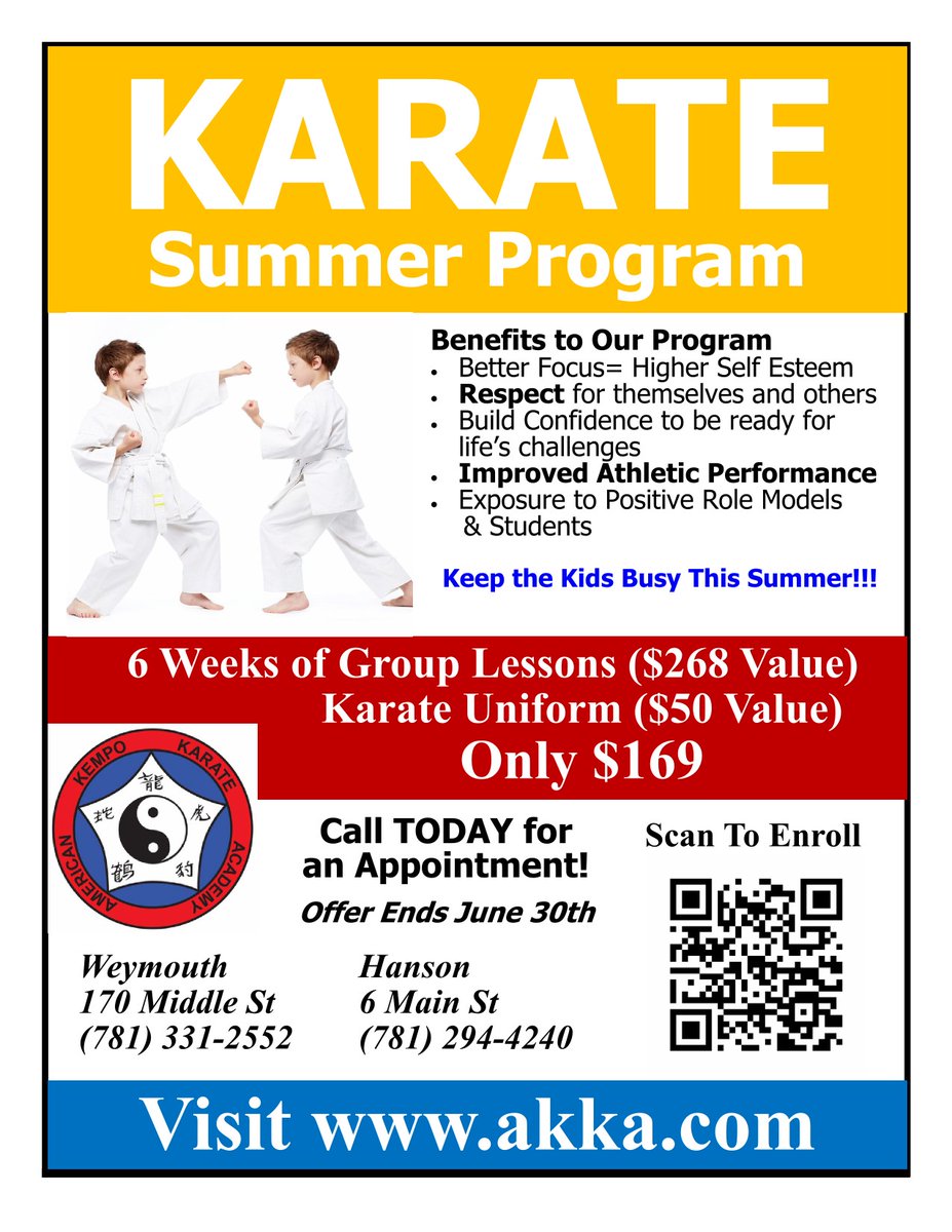 AKKA1's tweet photo. We are offering a SPECIAL 6 Week Summer Program from May 15th- June 30th. Students can enroll in the program during this time frame but must start classes by July 15th There is NO Obligation to continue. Enroll online TODAY!  https://t.co/fSFUTp2w1X https://t.co/HhUxMc3RYR