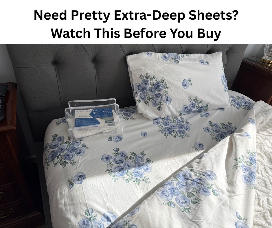 DeborahDian's tweet image. Do you need soft, pretty, extra-deep sheets for your bed? I purchased these and love them. Perfect for my extra-thick mattress. Learn more in this #Amazon video.

Amazon product link: amazon.com/vdp/0b9a38e49c…

#sheetset #sheets #bedding