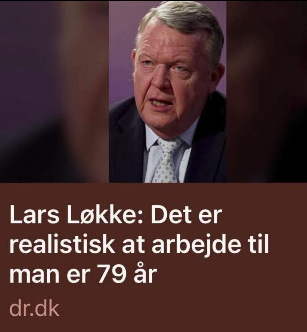 Nej det er hamrende urealistisk og uartigt. Skal folk forlade deres arbejdsplads i en kiste uden at nyde lidt af alderdommen med børnebørn og andre ting, de ikke har haft tid til pga deres arbejde. Han og andre med samme holdning burde skamme sig