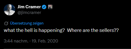 $NVIDIA bulls have no idea that he tweeted this one day before the Corona crash 😅

x.com/jimcramer/stat…